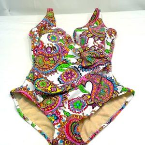 Women’s Gottex One-Piece Swim Bathing Suit: Size 14